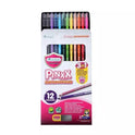 MASTERART PINXX 3 in 1 Silky Hybrid Coloured Pencils Set – 12 Bright Shades with Sharpener | Washable, Water-Soluble & Smooth Colour Lead | Non-Toxic Colouring Pencils for Kids & Artists