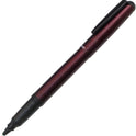OHTO CR01 Ceramic Roller Ballpoint Pen, 0.7mm Fine Point, Thick Aluminum Barrel with Brass Components, Matte Wine Red Finish, Water-Based Blue Ink