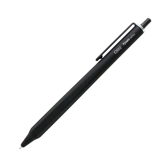Ohto GS02 Roller Gel Pen, Black Body Retractable Needle Tip 0.5mm Black Barrel, Ultra-Quick Drying Black Gel Ink Pen, All-Metal Hybrid Body, Advanced technology Gel ink refill PG-M05NP Made in Japan