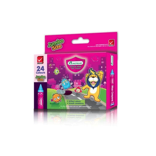 MASTERART WAX CRAYONS, JUMBO SIZE 24 colors (PACK OF1)