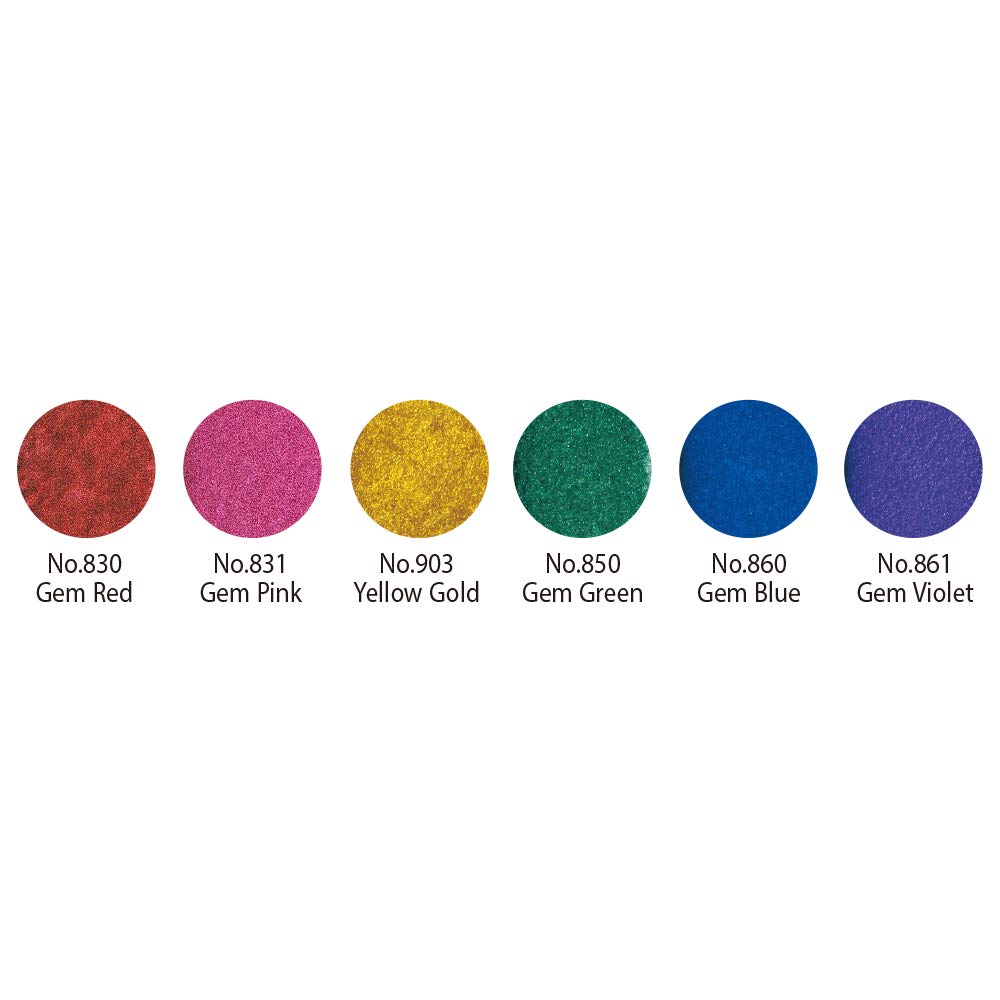 KURETAKE GANSAI TAMBI"Gem Colors" 6 colors set WITH ZIG WATERCOLOR SYSTEM BRUSH2O Large COMBO SET