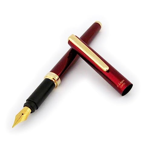 OHTO F-Lapa Fountain pen Winered Body For Signature Calligraphy,Consistent Smooth Flow Smooth Elegant Writing with Fine Nib and Ink Converters Beautiful Box Packing Professional quality, Made in Japan