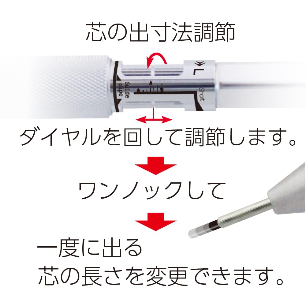 OHTO MS01 Mechanical Pencil 0.5mm Blue Color Drafting Pencil with Customizable Lead Length, Durable Metal Build, Ergonomic Grip and Versatile Design for Professionals and Artists. AP-Certified Japan
