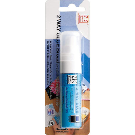 ZIG MEMORY SYSTEM 2 WAY GLUE Blister Pack Squeeze & Roll 1 Pen TIP SIZE-15MM [MSB-30M]
