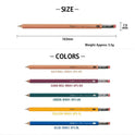 OHTO WN01 Wooden Mechanical Pencil 0.5mm Blue, Japanese Hexagonal Wood Barrel, Refillable Lead Pencil with Eraser for Writing, Sketching, Drawing, School & Office