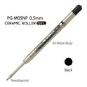 OHTO PG-M05NP 0.5mm Ceramic Gel Refill, Compatible with GS02 Pen, Fine Metal Tip, Quick-Dry Black Ink for Smooth and Precise Writing. Made in Japan