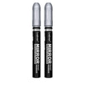 Mirror Paint Marker Silver | Pack of 2 | 4.5mm Bullet Tip | High Gloss Liquid Chrome Metallic Paint Marker | Waterproof for Metal, Glass, Ceramic, Plastic & DIY Crafts .Made in Malaysia Brand: Leaderart