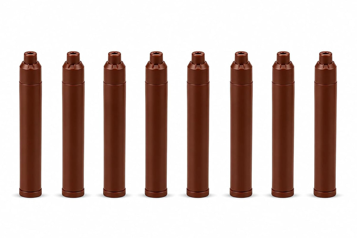 MELLO Universal Standard Fountain Pen Ink Cartridges – Brown Ink | Pack of 8 | Fountain Pen Ink Refill | Smooth Writing Ink Cartridges for Journal, School & Office Use | Standard International Size