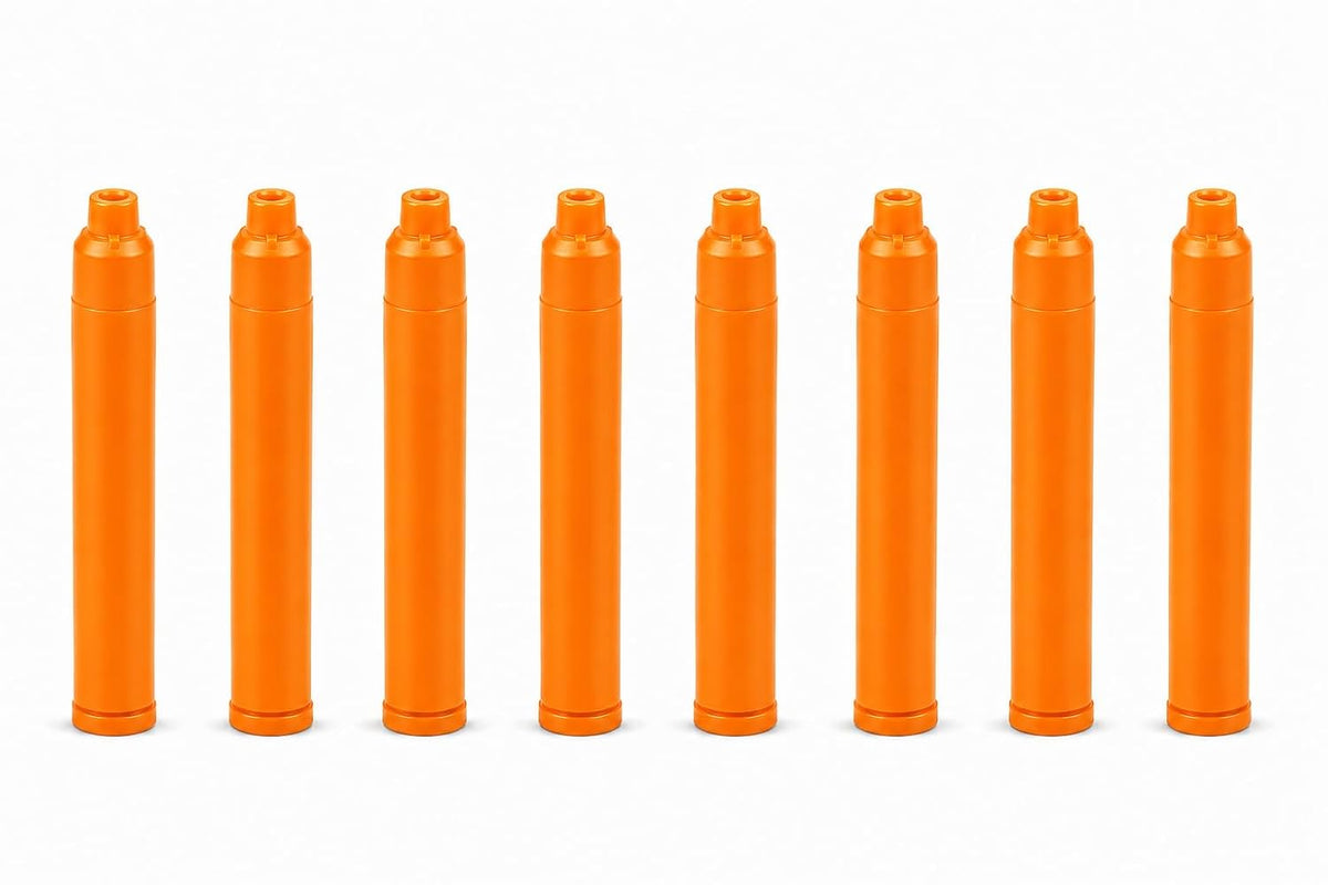 MELLO Universal Standard Fountain Pen Ink Cartridges – Orange Ink | Pack of 8 | Premium Fountain Pen Ink Refill | Smooth Writing Ink Cartridges for Journal, School & Office Use | Standard International Size
