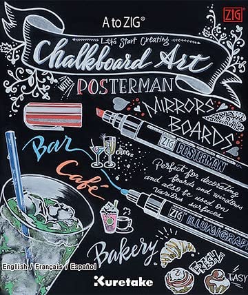 Gently Used [Zig Posterman Medium BLACK (TIP SIZE:2MM) Glass Plastic Metal Wood Stone And Much More Effective On Surfaces Like Permanent Marker,Lettering,Calligraphy, Illustration Art, Drawing] – Value Deal , Fully Functional , Tested & Working .