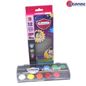 MasterArt Face & Body Paint 12 Colours set bright colors.MADE IN THAILAND