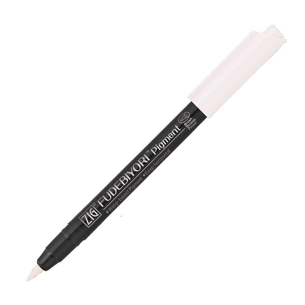 Gently Used [Zig Fudebiyori Brush Pen White Ideal for Highlighting in Illustrations and Manga Artwork Designed to Flexible Brush Tip for Professional Artists Beginners AP Certified ] – Value Deal , Fully Functional , Tested & Working .