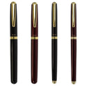 OHTO FF02 Gold Parts Fountain Pen - Schmidt Iridium Gold Plated Nib - Medium Aluminium Barrel with Gold Plated Brass Components - Wine Lacquer Finish - Includes Black Ink Cartridge