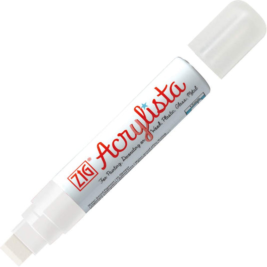 Gently Used [Zig ACRYLISTA MARKER CHISEL ARCTIC WHITE PAC-120 000 ] – Value Deal , Fully Functional , Tested & Working .