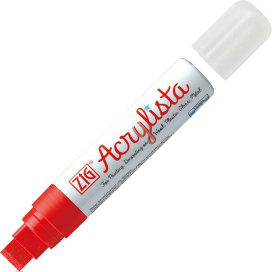 Gently Used [Zig ACRYLISTA MARKER CHISEL CRIMSION PAC-120 020] – Value Deal , Fully Functional , Tested & Working .
