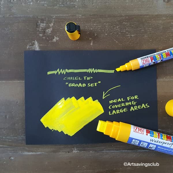 Gently Used [Zig Posterman Waterproof Chalk Marker (PMA-50/102/SILVER) 6mm Chisel ] – Value Deal , Fully Functional , Tested & Working .