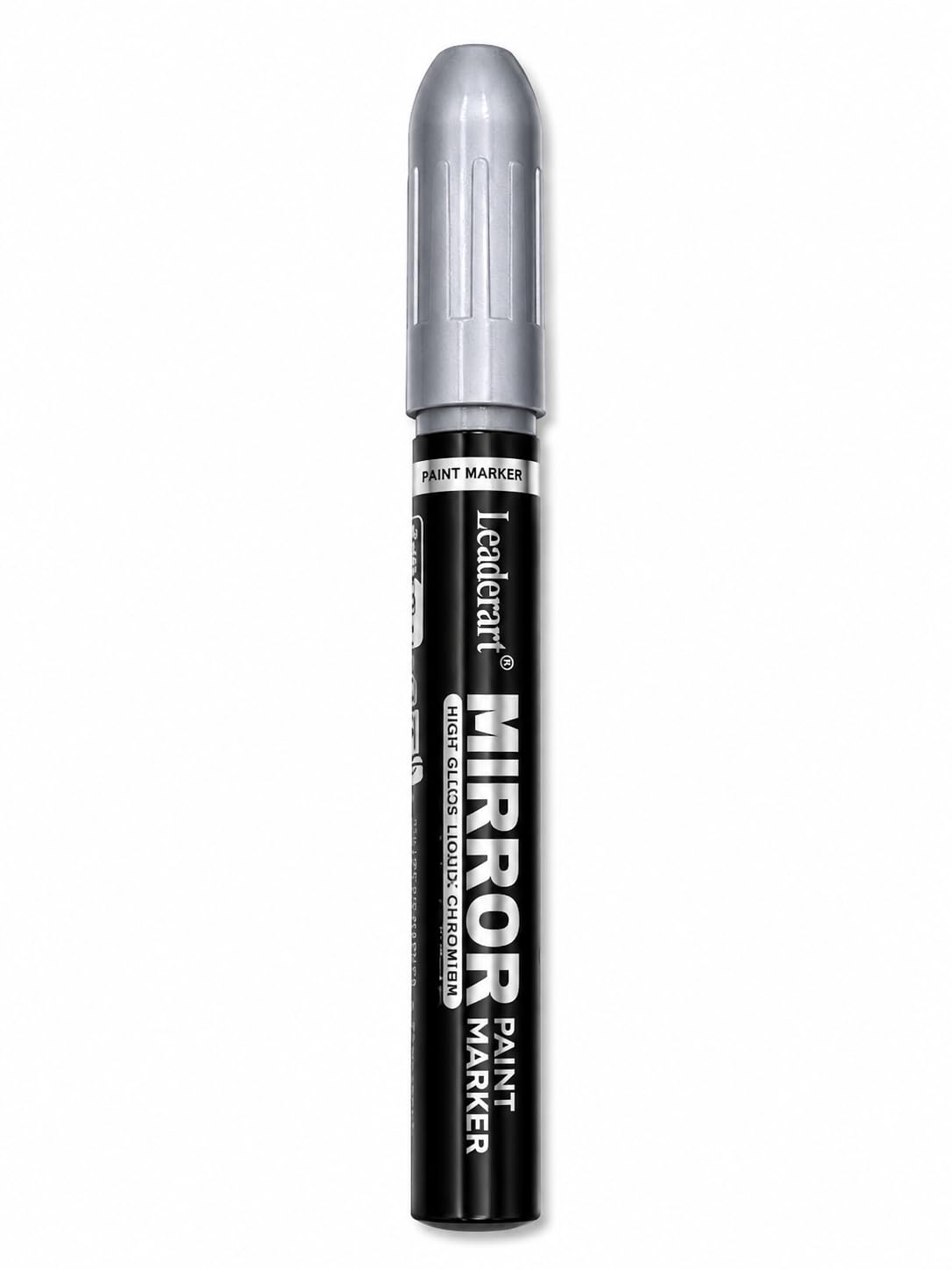 Mirror Paint Marker Silver | Pack of 2 | 4.5mm Bullet Tip | High Gloss Liquid Chrome Metallic Paint Marker | Waterproof for Metal, Glass, Ceramic, Plastic & DIY Crafts .Made in Malaysia Brand: Leaderart
