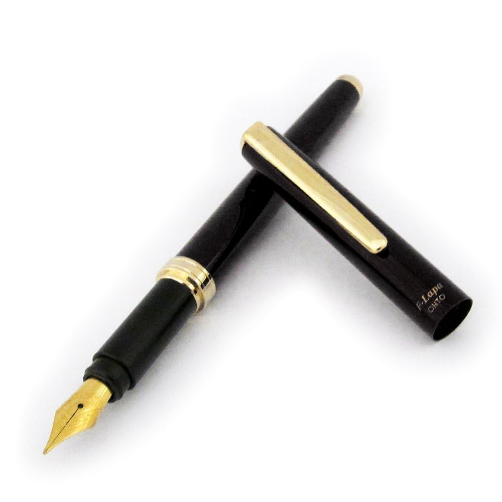 OHTO F-Lapa Fountain pen Black Body For Signature Calligraphy,Consistent Smooth Flow Smooth Elegant Writing with Fine Nib and Ink Converters Beautiful Box Packing Professional quality, Made in Japan