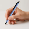 OHTO GS02 Dusty Blue Roller Gel Pen – Metal Design Aluminum Barrel | 0.5mm Fine Tip with Black Ink, Quick-Dry Ceramic Roller Ink | Refillable Pen for Office, Journaling, Writing | Made in Japan