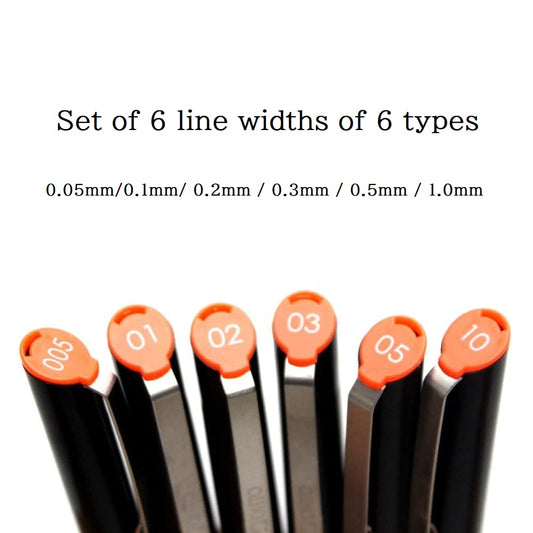 OHTO JAPAN Graphic Liner Needle Point Rollerball Drawing Pen [01-03-10] Pack Of 3.