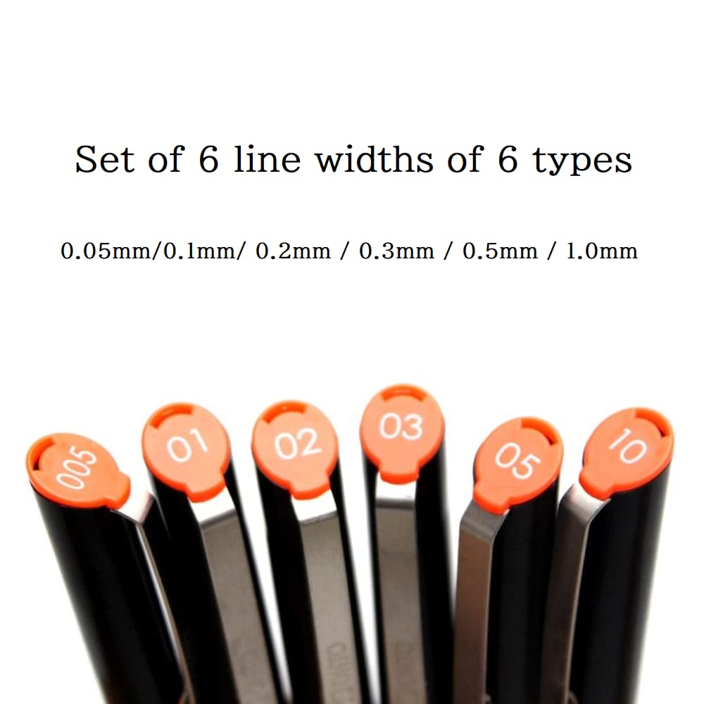 OHTO JAPAN Graphic Liner Needle Point Rollerball Drawing Pen [02] Pack Of 2.