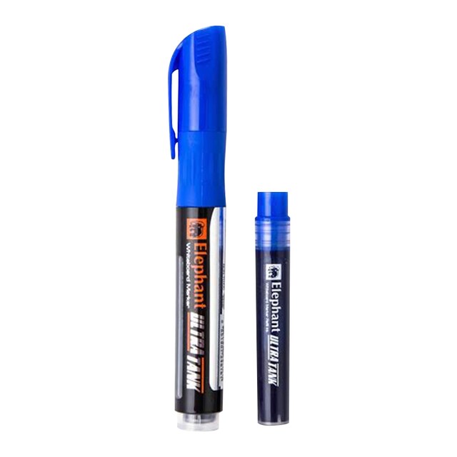 Elephant Ultra Tank Whiteboard Marker+Refill Ink 5mm. Blue