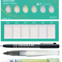 ZIG Special Illustration Set GANSAI TAMBI Opal 6 colors Micron Pen 08, BRUSH2O Medium & Wink of Stella Brush Glitter for Manga Drawing Lettering & Calligraphy Professional Artist Quality Made in Japan.