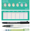 ZIG Special Illustration Set GANSAI TAMBI Opal 6 colors Micron Pen 05, BRUSH2O Medium & Wink of Stella Brush Glitter for Manga Drawing Lettering & Calligraphy Professional Artist Quality Made in Japan.