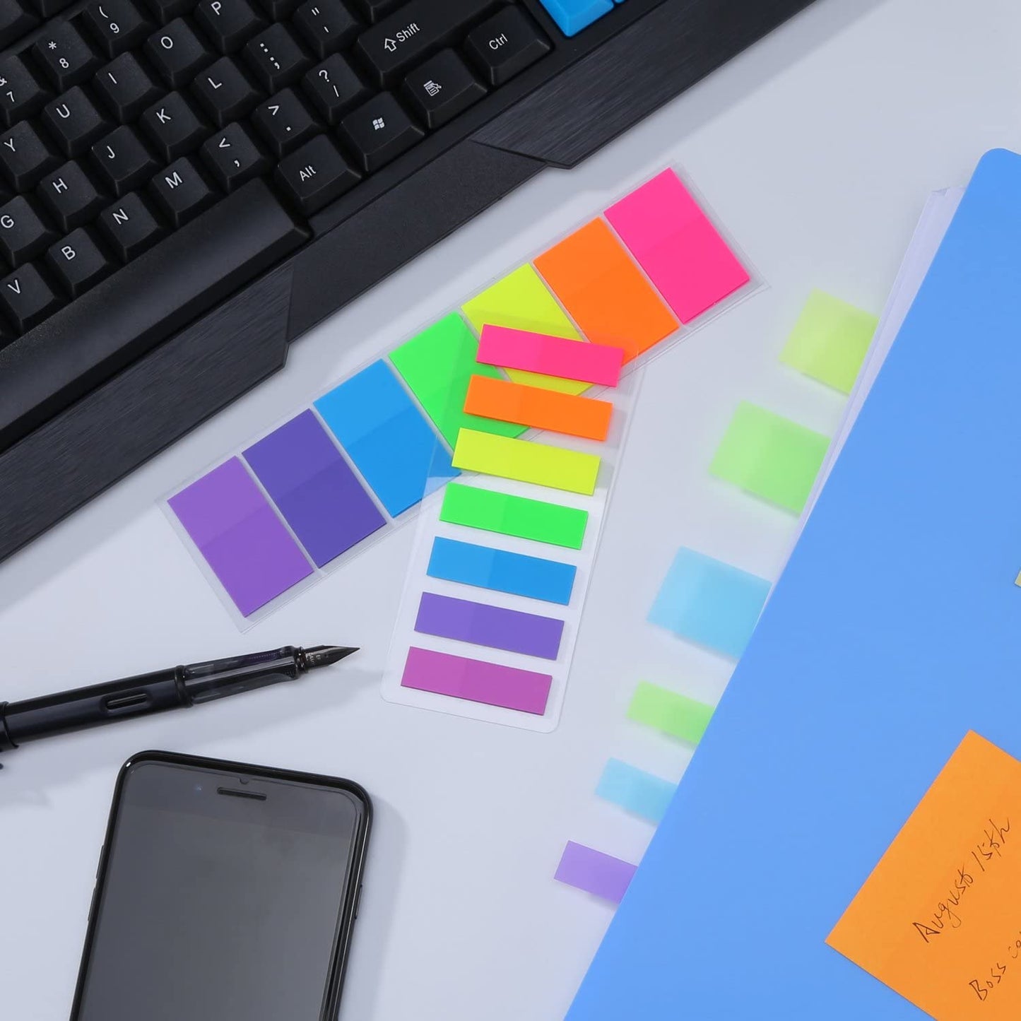 Elephant Sticky Note Marker STD NEON 3 Colours Mini Text Highlighter Strips Tab Rectangle Flags Fluorescent Sticky Note for Marking,Office & Household and much more. MADE IN THAILAND