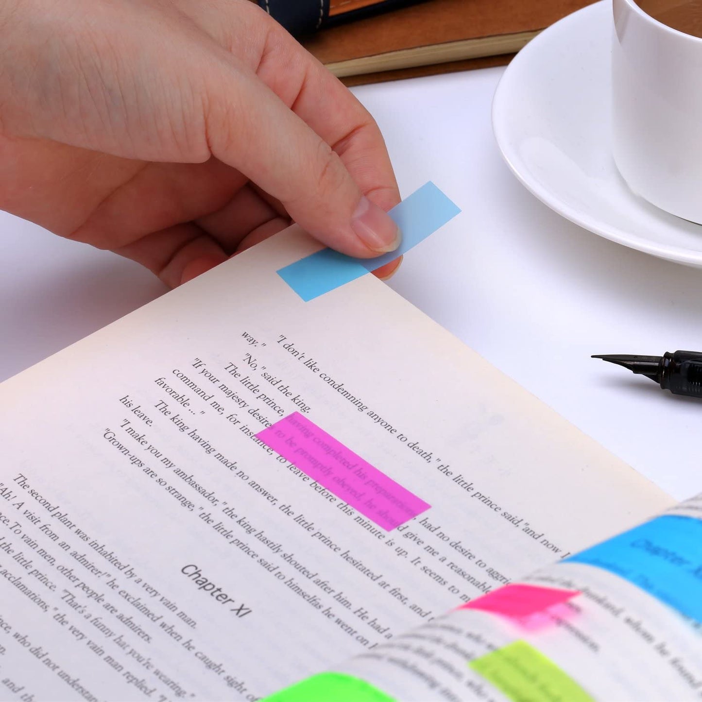 Elephant Sticky Note Marker STD PASTEL (PACK OF 2) 3 Colours Mini Text Highlighter Strips Pastel Tab Rectangle Flags Fluorescent Sticky Note for Marking,Office & Household and much more.(MADE IN THAILAND)