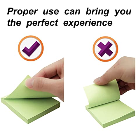 Elephant Sticky  Note STD 2X3 Pastel Green Color, Self -Stick Notes 100 Sheet/Pad (PACK OF 1),Colors Stickers , Made in Germany