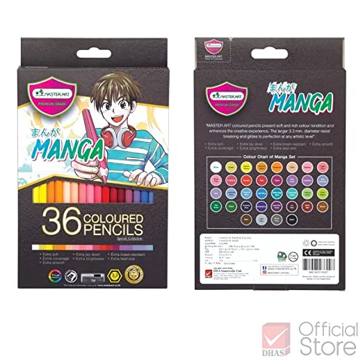 Master Art Wood Color, Long Stick, 36 Colors, Manga Series