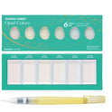 KURETAKE GANSAI TAMBI ”Opal Colors” 6 colors set WITH ZIG WATERCOLOR SYSTEM BRUSH2O Detailer COMBO SET