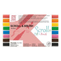 ZIG Kuretake Memory System Scroll & Brush 8 Colors Set Great for Professional Artists Hobbyists Art Students Art Teachers and Calligraphers Waterbased Pigment Made in Japan