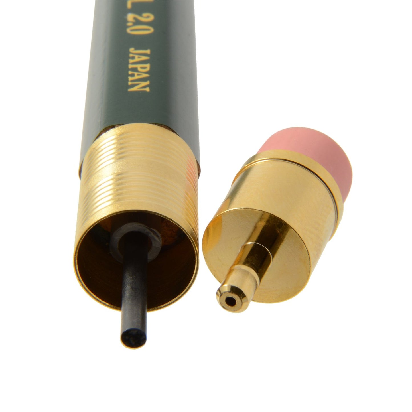 OHTO Mechanical Pencil Wood Sharp with Eraser 2.0, 2.0mm, (APS-680E) Made in Japan (Green)