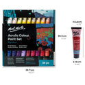 Mont Marte Acrylic Paint Set 36 Colors, 36ml, Multicolour