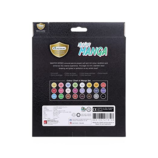Master Art Wood Color, Long Stick, 24 Colors, Manga Series