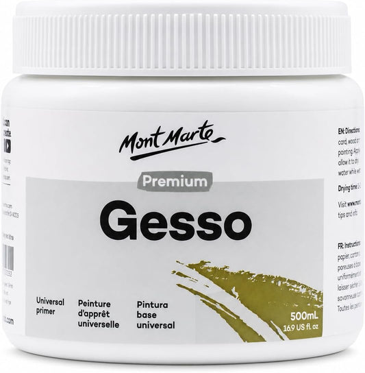 Mont Marte MPA0032 Premium Gesso Tub, 500ml