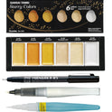 Zig Special Illustration Set GANSAI TAMBI Starry 6colors Micron Pen 05,BRUSH2O Petit,Wink of Stella Brush Glitter for Manga Drawing Lettering & Calligraphy Professional Artist Quality Made in Japan.