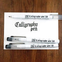 ZIG KURETAKE CALLIGRAPHY PEN OBLIQUE TIP BLACK COLOR 3 Set, 1mm, 2mm, 3mm