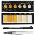 Zig Special Illustration Set [GANSAI TAMBI Starry 6 colors set] Micron Pen 05 & Wink of Stella Brush Glitter Clear for Manga Drawing Lettering & Calligraphy Professional Artist Quality Made in Japan.