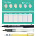 ZIG Special Illustration Set GANSAI TAMBI Opal 6 colors Micron Pen 03, BRUSH2O Detailer,Wink of Stella Brush Glitter for Manga Drawing Lettering & Calligraphy Professional Artist Quality Made in Japan