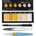 Zig Special Illustration Set GANSAI TAMBI Starry 6colors Micron Pen 01,BRUSH2O Petit,Wink of Stella Brush Glitter for Manga Drawing Lettering & Calligraphy Professional Artist Quality Made in Japan