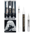 ZIG KURETAKE INKTOBER Special set, WHITE PEN 3 pcs SET, for Manga Drawing, Lettering and Calligraphy Made in Japan