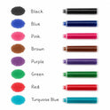 MELLO Universal Standard Fountain Pen Ink Cartridges – Orange Ink | Pack of 8 | Premium Fountain Pen Ink Refill | Smooth Writing Ink Cartridges for Journal, School & Office Use | Standard International Size