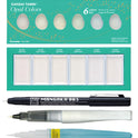 Zig Special Illustration Set GANSAI TAMBI Opal 6colors Micron Pen 003, BRUSH2O Petit,Wink of Stella Brush Glitter for Manga Drawing Lettering & Calligraphy Professional Artist Quality Made in Japan