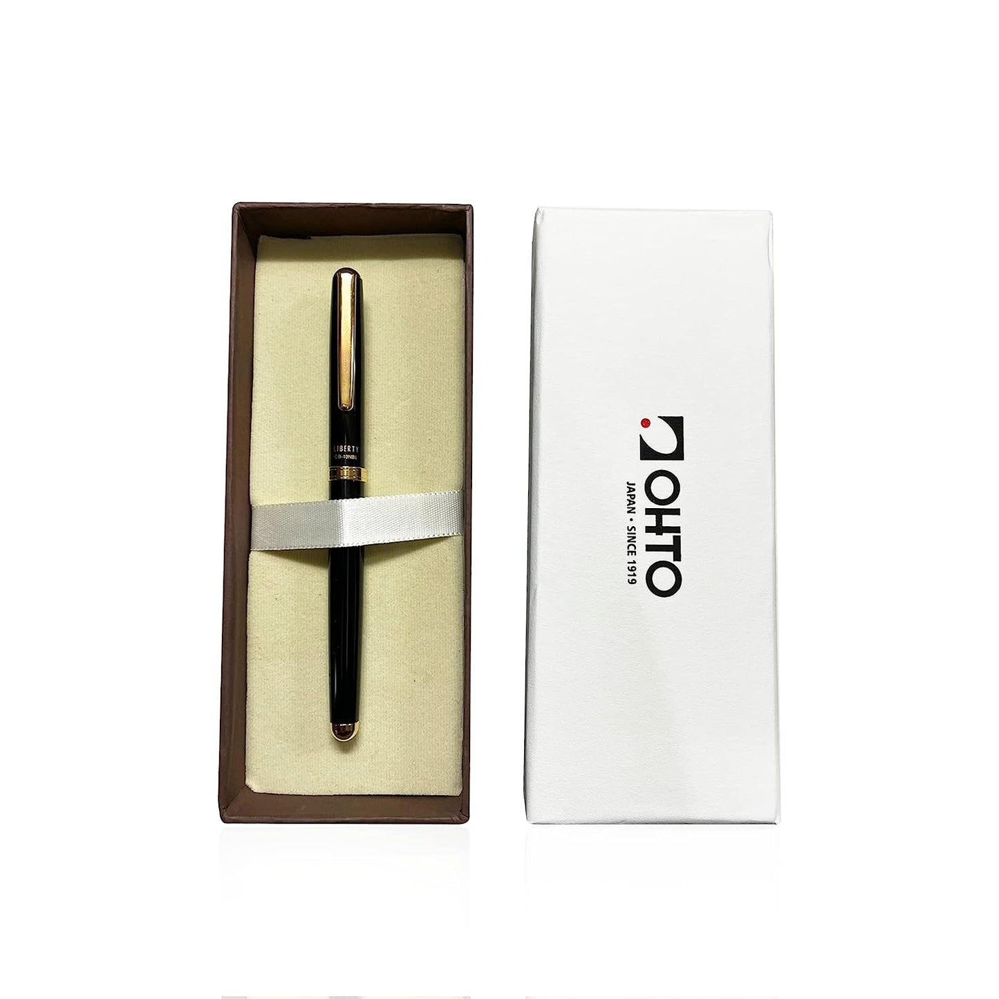 OHTO Liberty G Ceramic Roller Pen Water Ball Pen CB-10NBL-BK (Black Body & Black Refill 0.7 mm for Signature, Writing, Lettering Pens Beautiful Box Packing Professional quality, Made in Japan