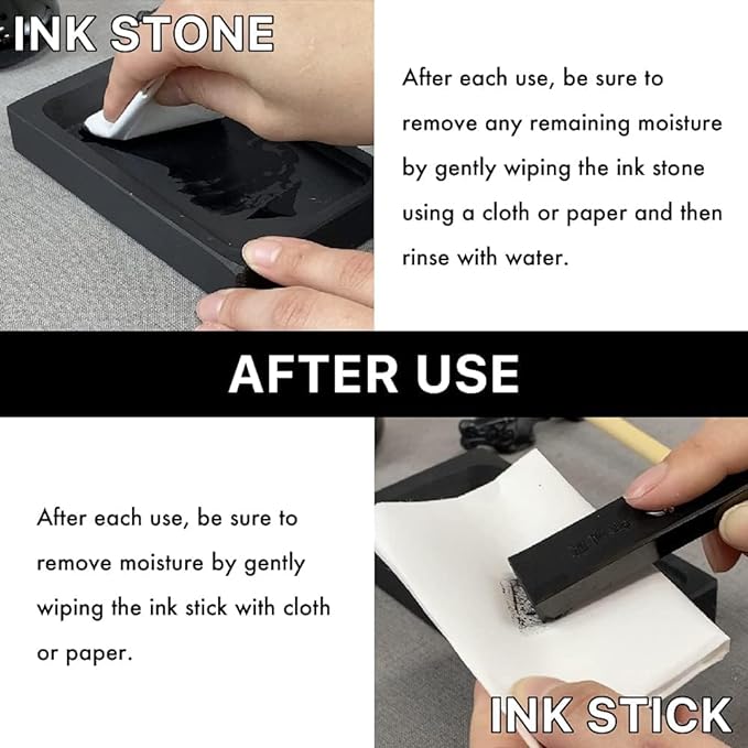 Kuretake Natural Ink Stone SEIRAN for Calligraphy Ink Stick, Palette, Indian Ink, Lettering Art, Japanese Traditional Calligraphy and Painting, Professional Quality