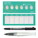Zig Special Illustration Set [GANSAI TAMBI Opal 6 colors set] Micron Pen 02 & Wink of Stella Brush Glitter Clear for Manga Drawing Lettering & Calligraphy Professional Artist Quality Made in Japan