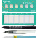 Zig Special Illustration Set GANSAI TAMBI Opal 6colors Micron Pen 005, BRUSH2O Petit,Wink of Stella Brush Glitter for Manga Drawing Lettering & Calligraphy Professional Artist Quality Made in Japan